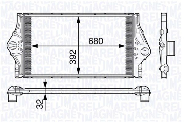 MAGNETI MARELLI Kompressoriõhu radiaator 351319201870